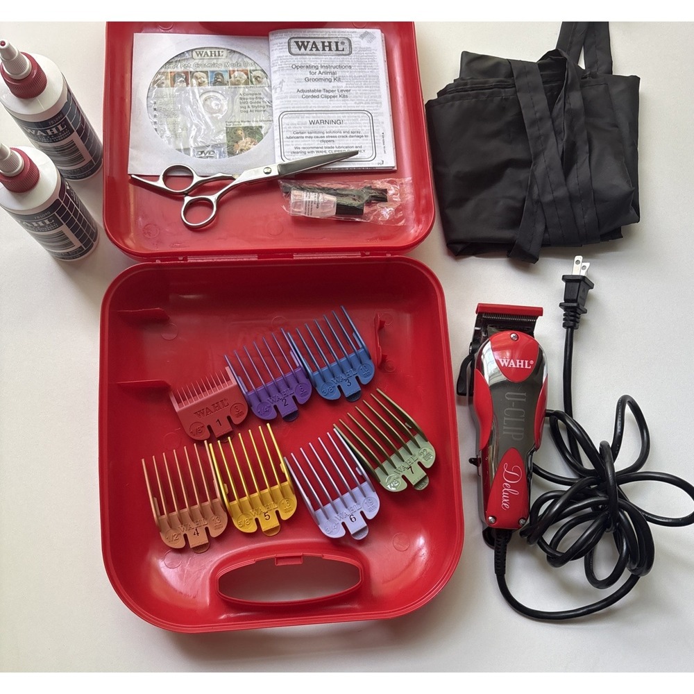 Wahl Deluxe U-Clip  Professional Animal Clippers Dog Pet Grooming Kit